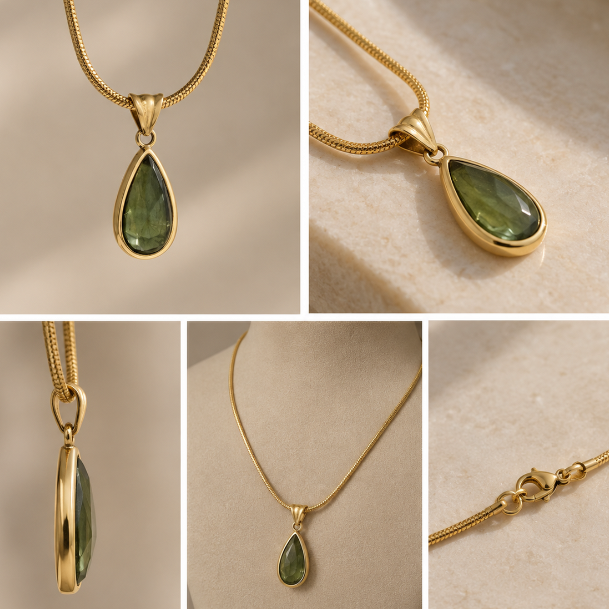 Vintage Water-Drop Pendant Necklace