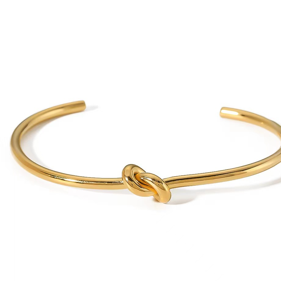 Heart-Twist Stainless Steel Bracelet